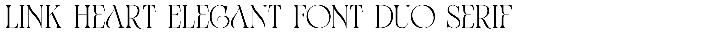 Link Heart Elegant Font Duo Serif